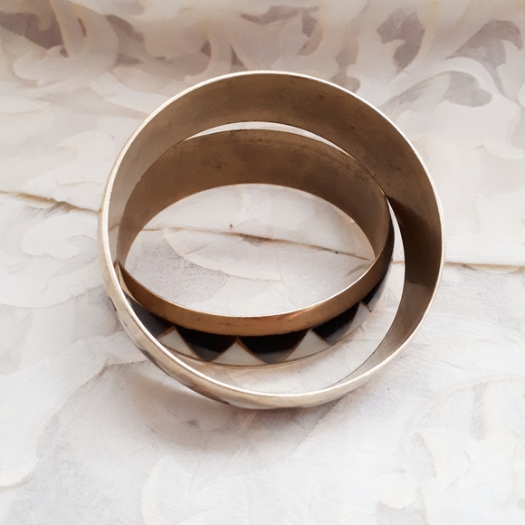 Set of 2 vintage handmade bangles, bracelets. - Picture 6 of 8